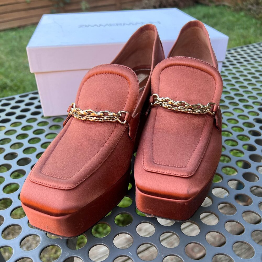 Zimmerman Chain-Embellished Platform Loafers